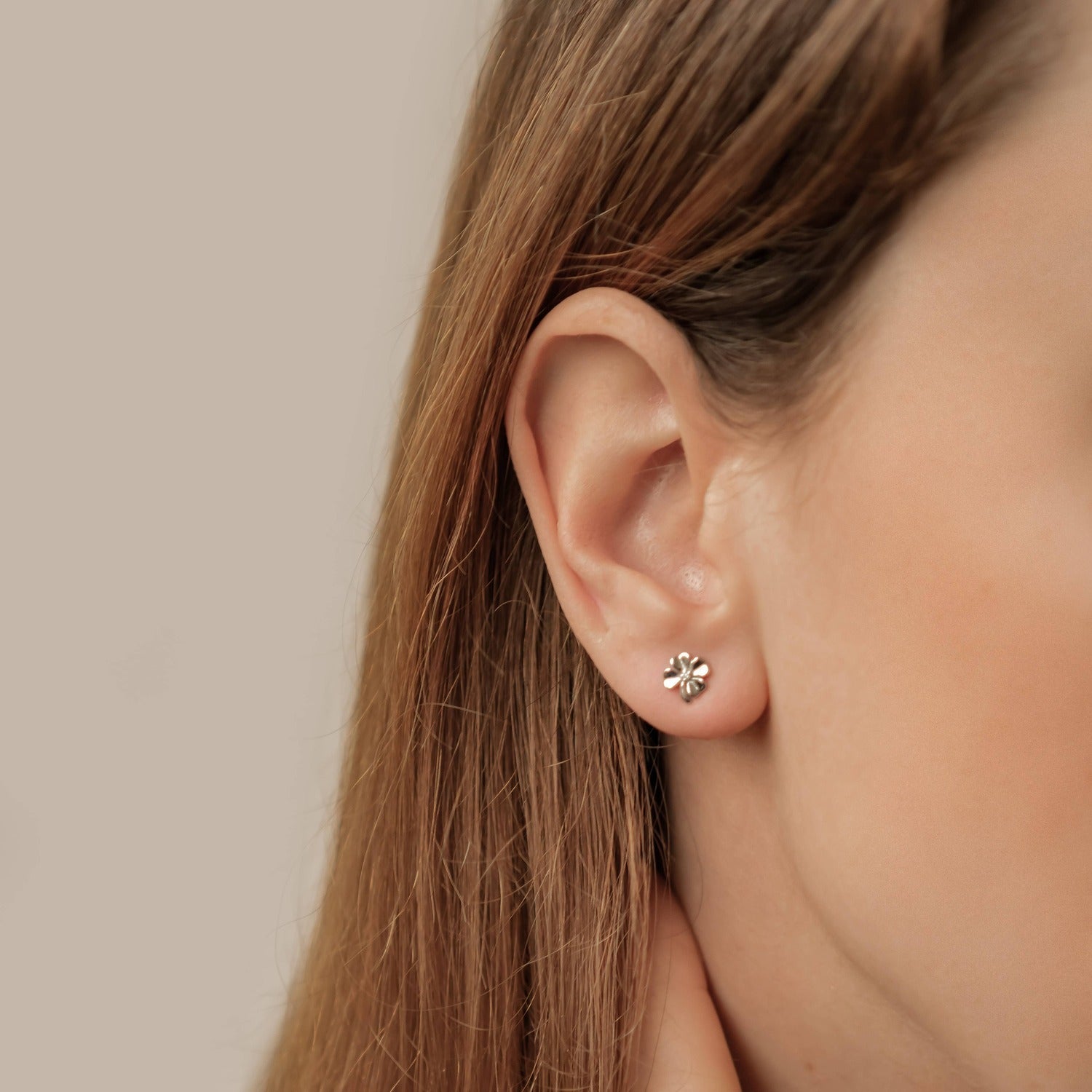 Clous d’oreilles Trèfle à Quatre Feuilles Sterling Argent